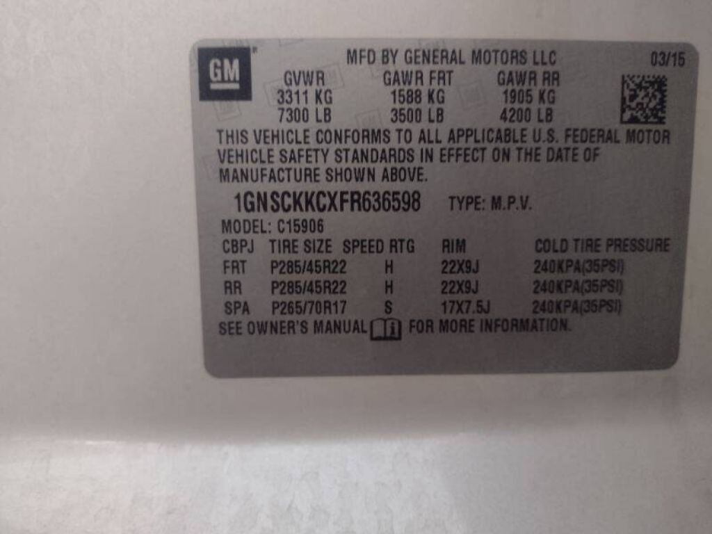 2015 Chevrolet Suburban Image 24