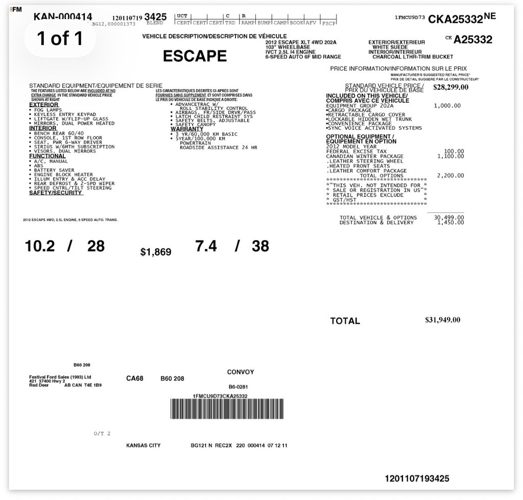 2012 Ford Escape Image 14