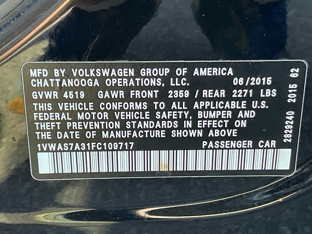 2015 Volkswagen Passat Image 45