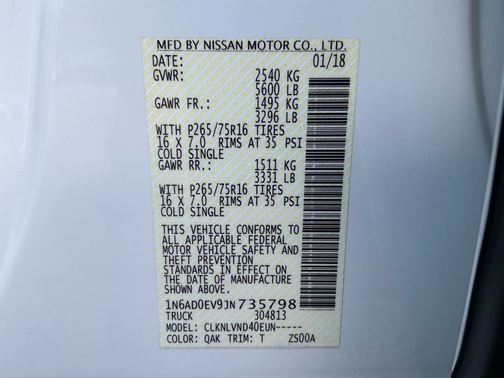 2018 Nissan Frontier Image 36