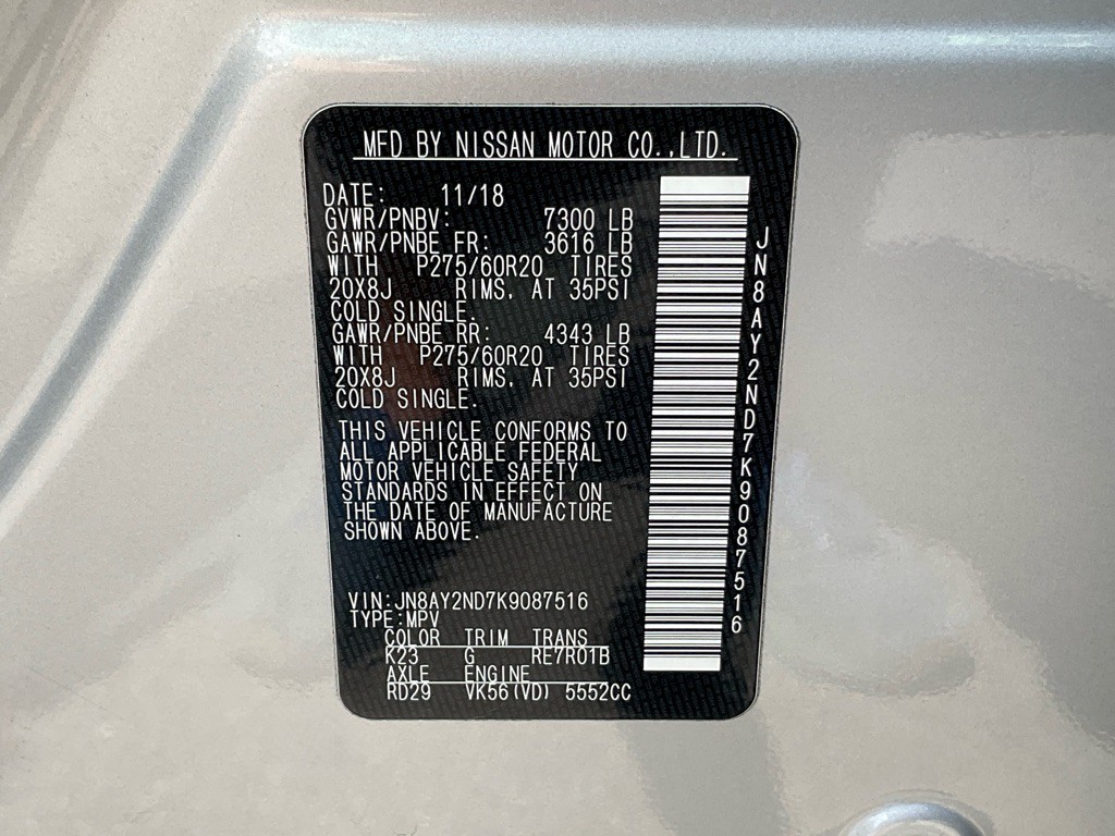 2019 Nissan Armada Image 53