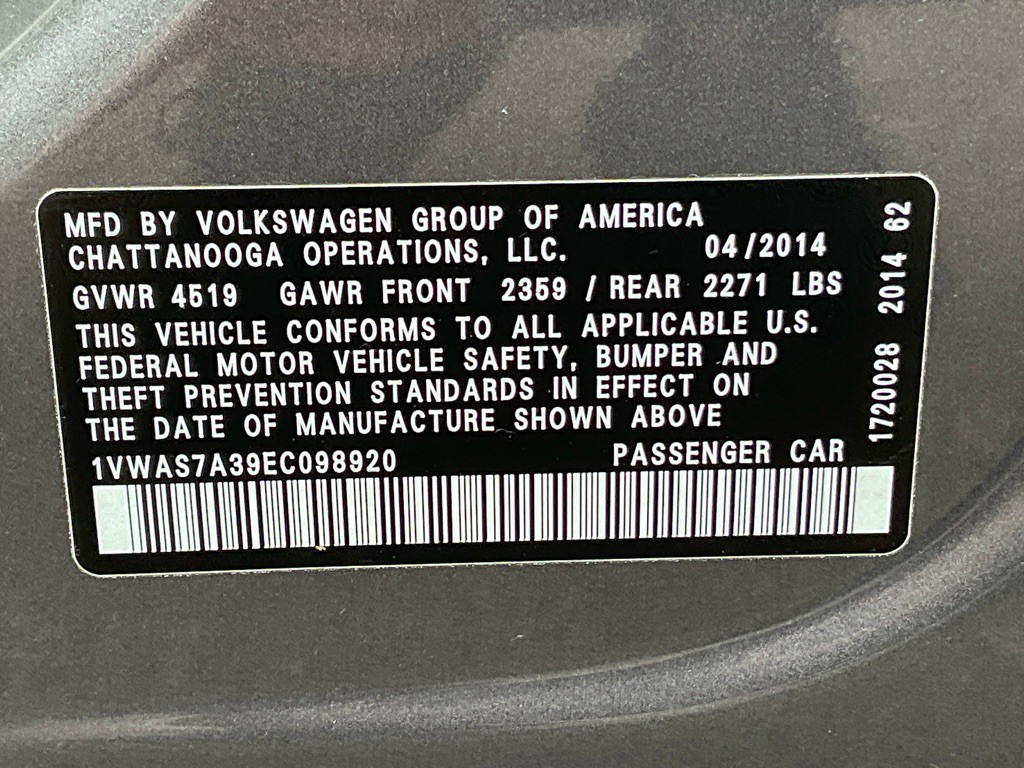 2014 Volkswagen Passat Image 43