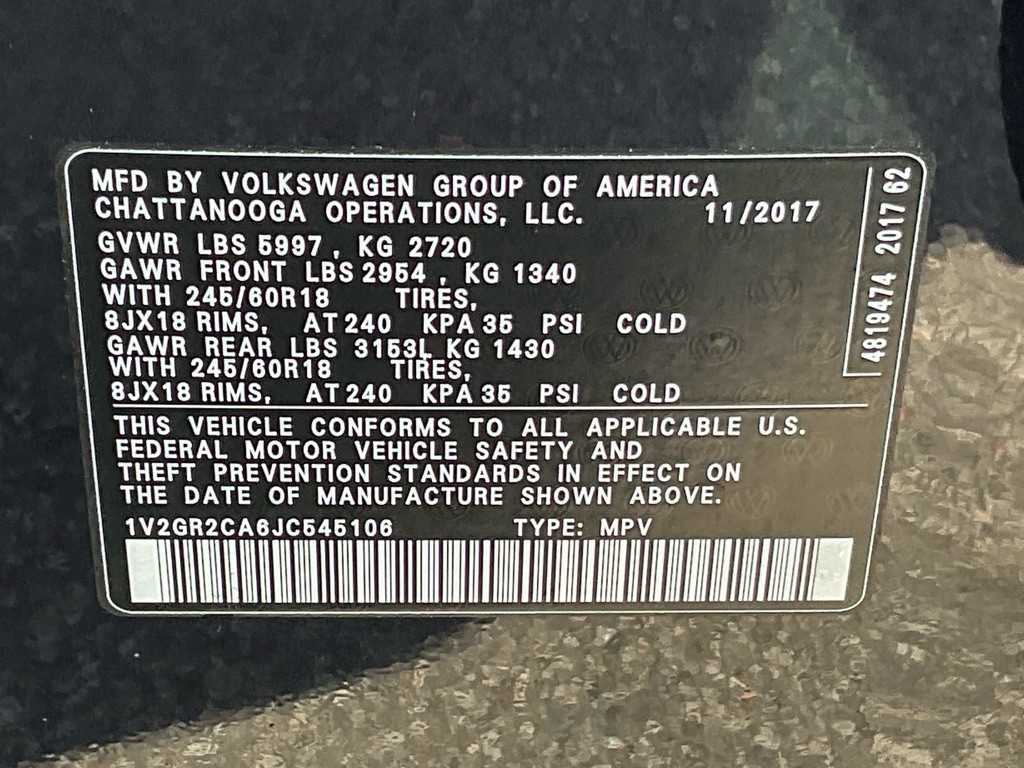 2018 Volkswagen Atlas Image 47