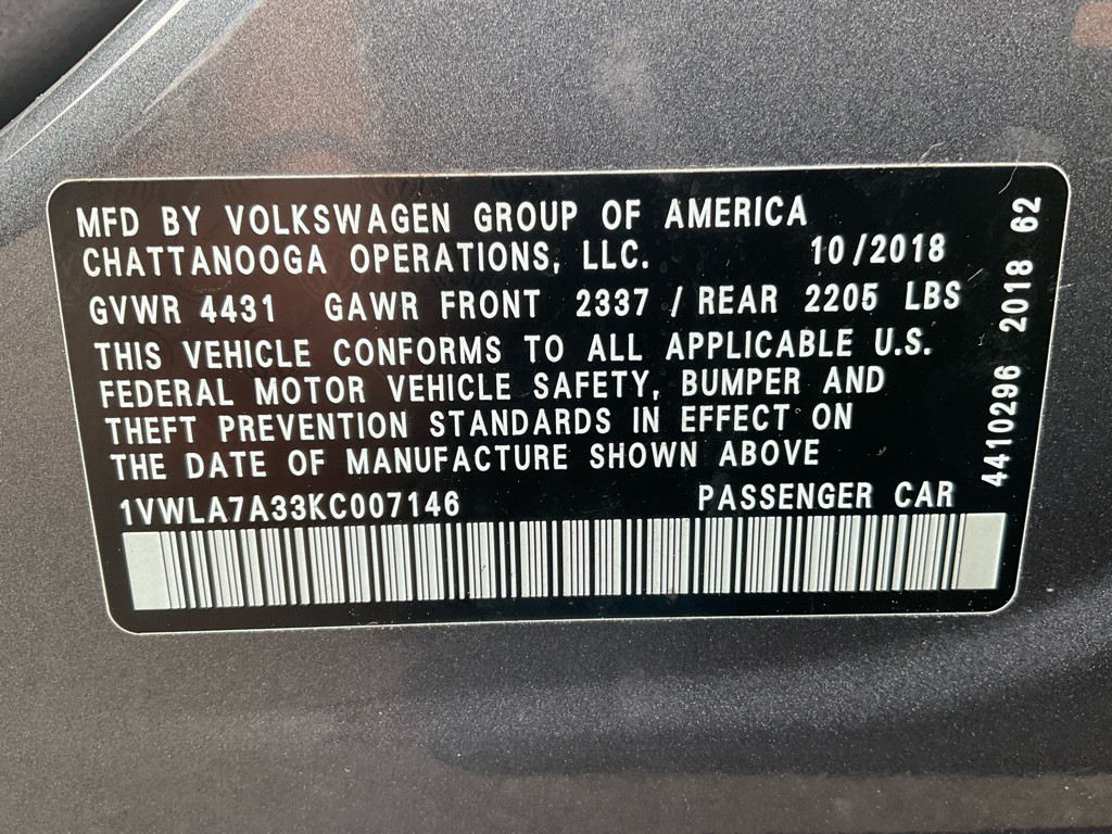 2019 Volkswagen Passat Image 48