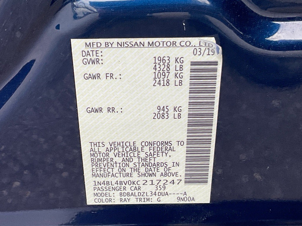 2019 Nissan Altima Image 44