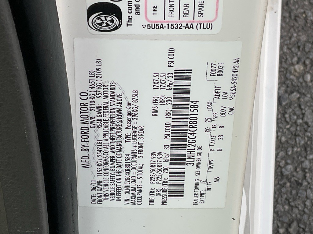 2012 Lincoln MKZ Image 47