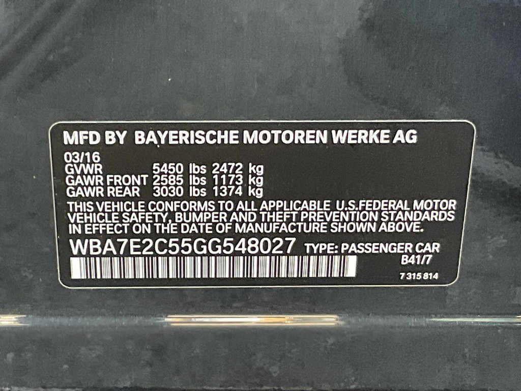 2016 BMW 7 Series Image 48