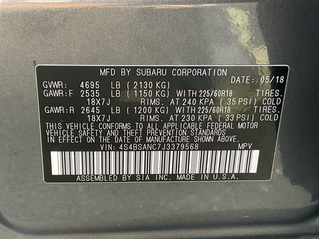 2018 Subaru Outback Image 52