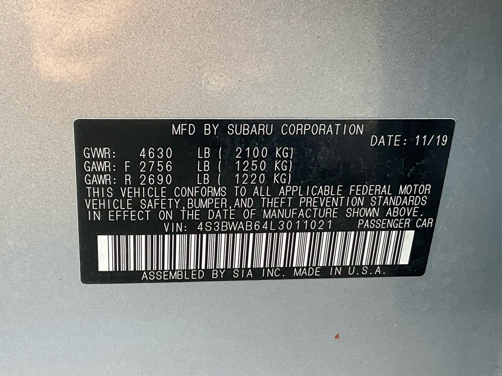 2020 Subaru Legacy Image 45