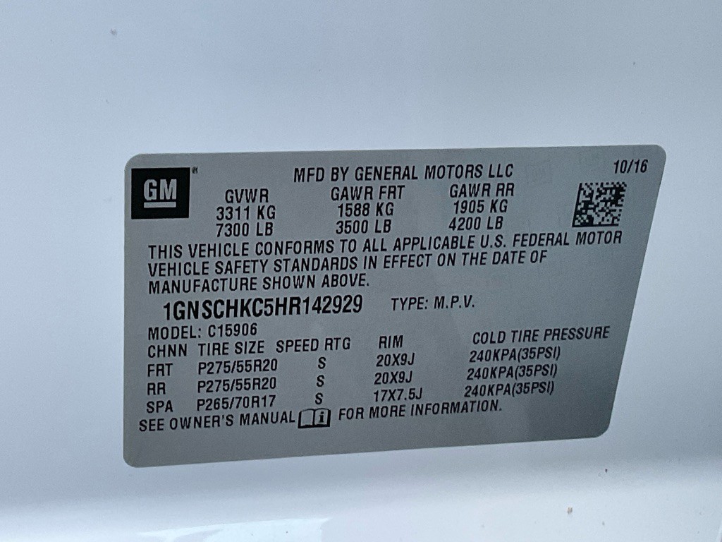 2017 Chevrolet Suburban Image 56