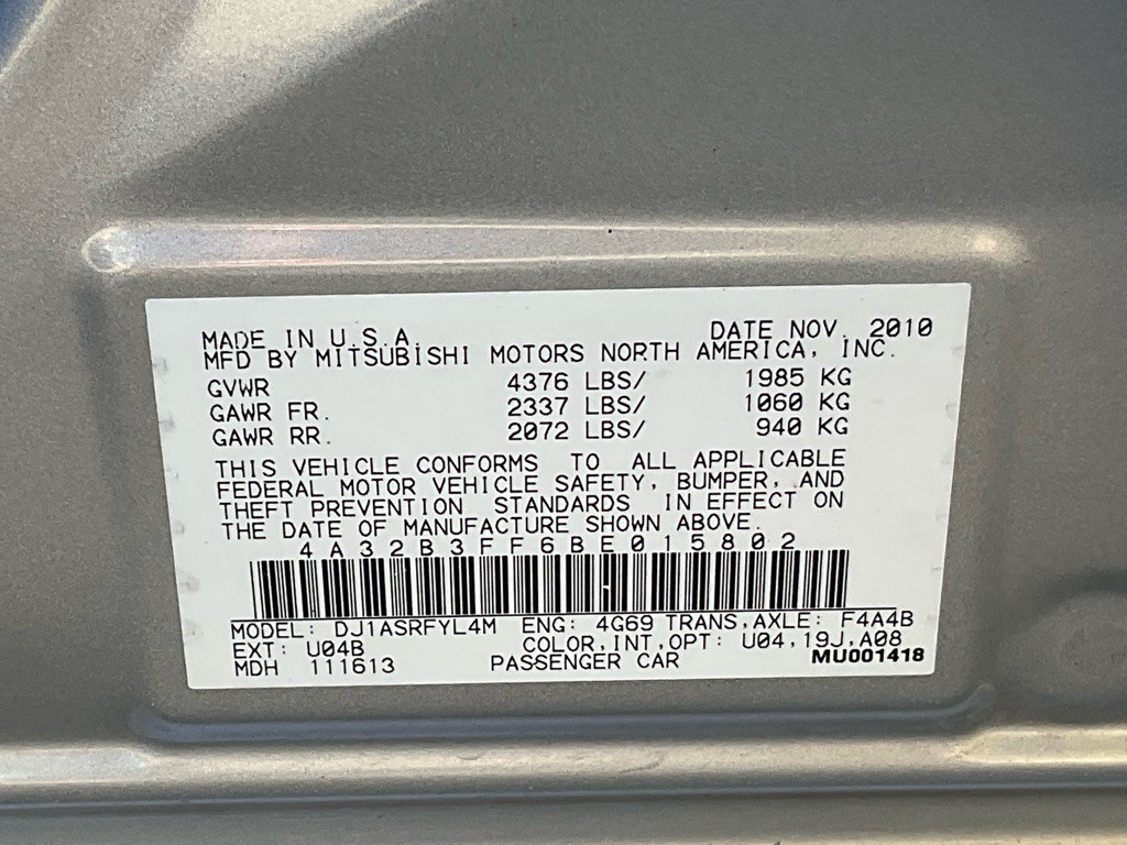 2011 Mitsubishi Galant Image 46