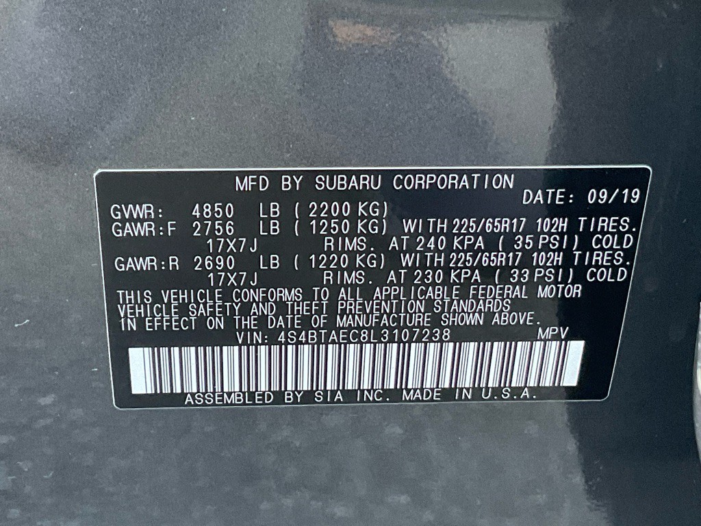 2020 Subaru Outback Image 51