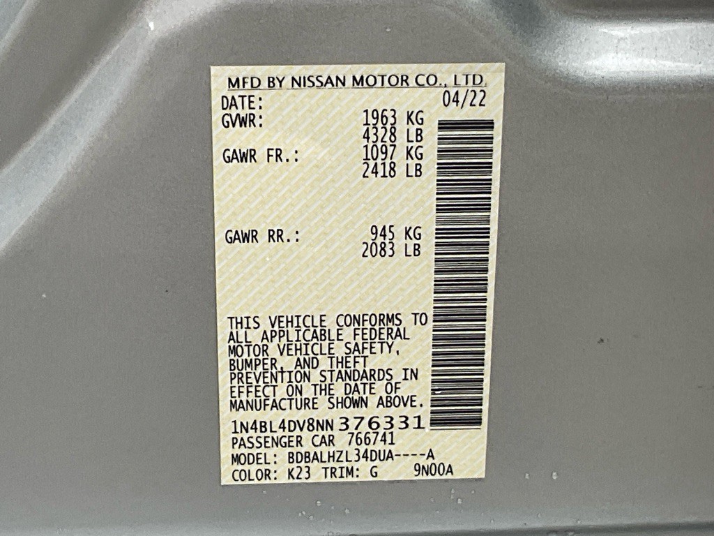 2022 Nissan Altima Image 46