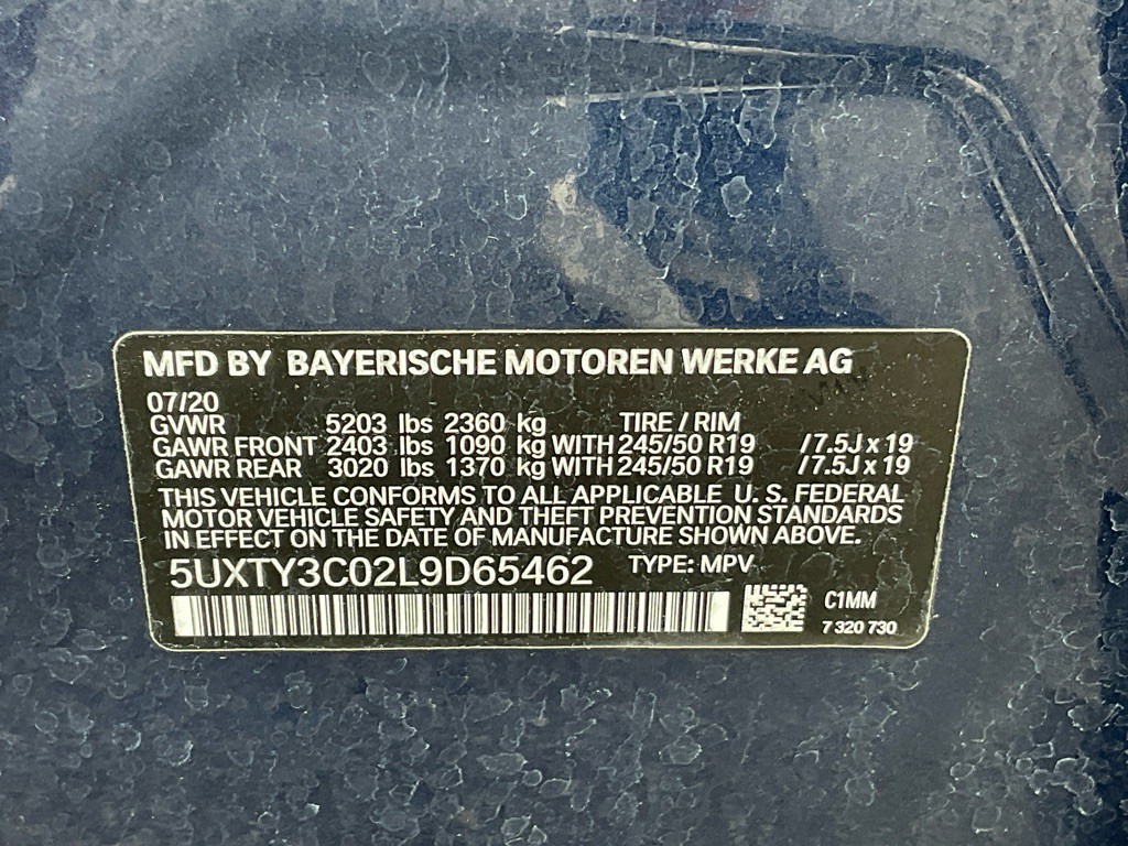 2020 BMW X3 Image 53