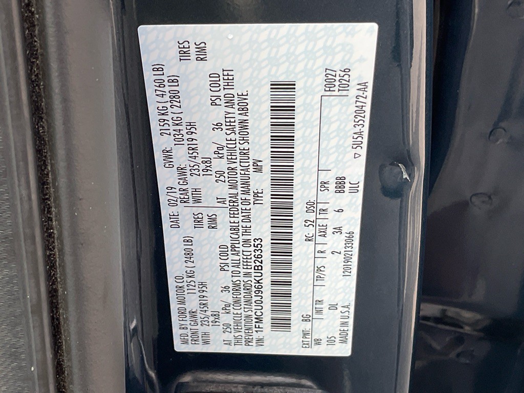 2019 Ford Escape Image 52