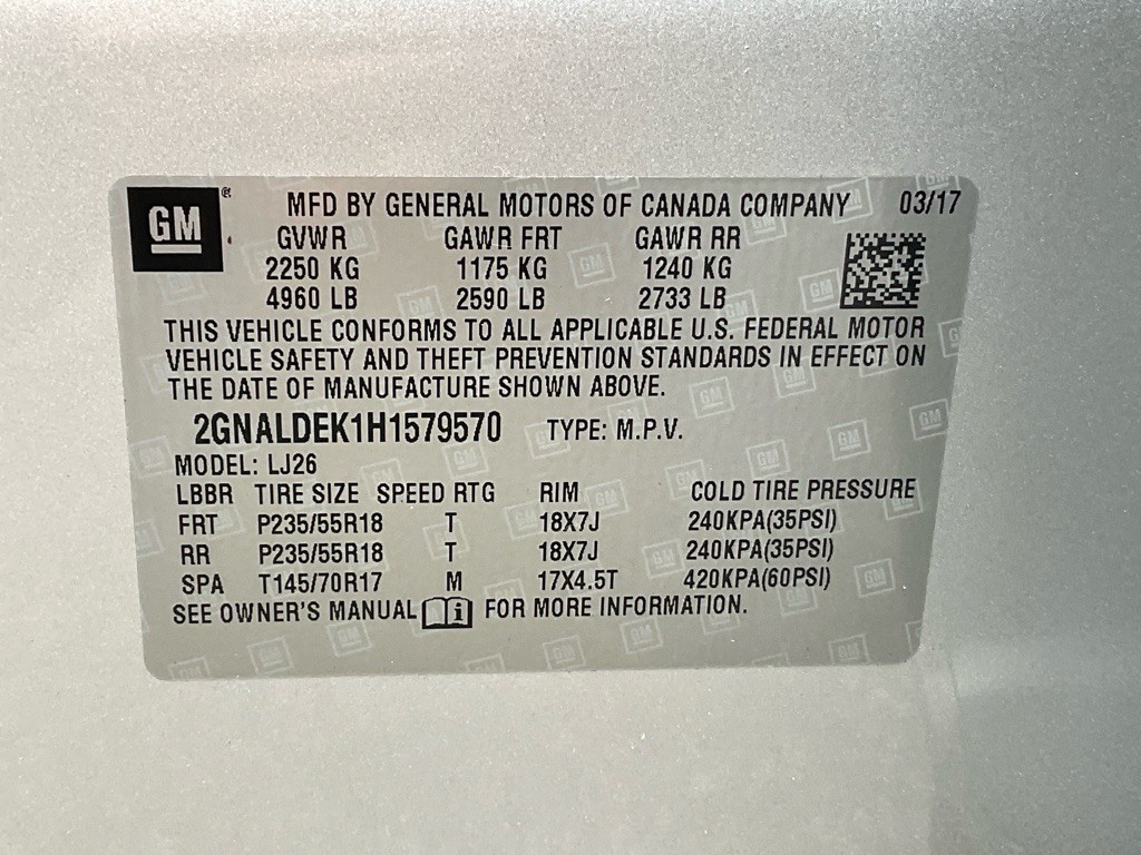 2017 Chevrolet Equinox Image 50