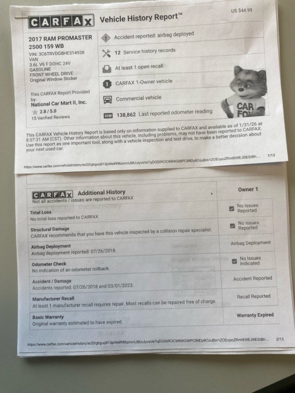 2017 RAM Promaster Image 12