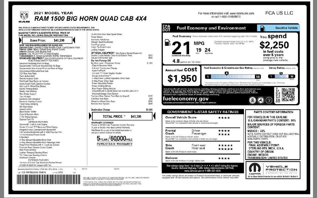 2021 RAM 1500 Image 28