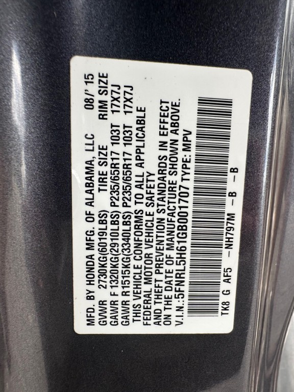 2016 Honda Odyssey Image 29