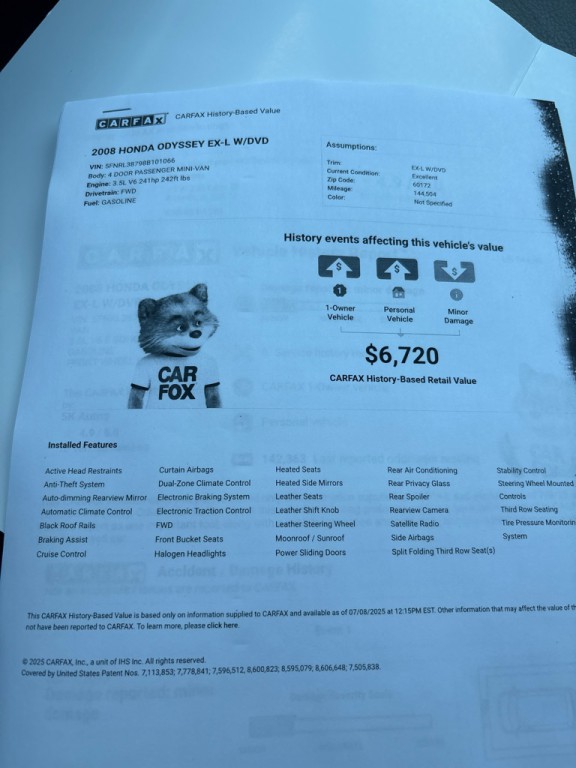 2008 Honda Odyssey Image 32