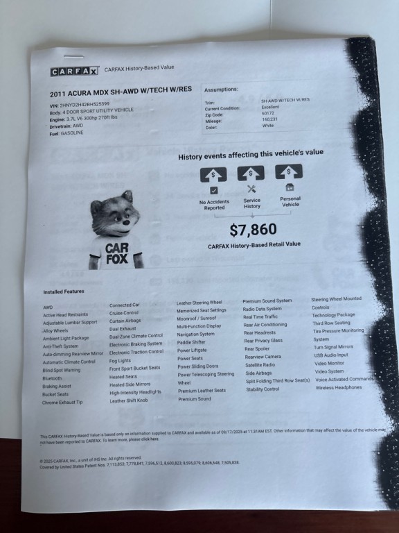 2011 Acura MDX Image 31