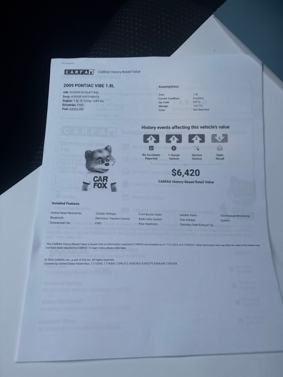 2009 Pontiac Vibe Image 24