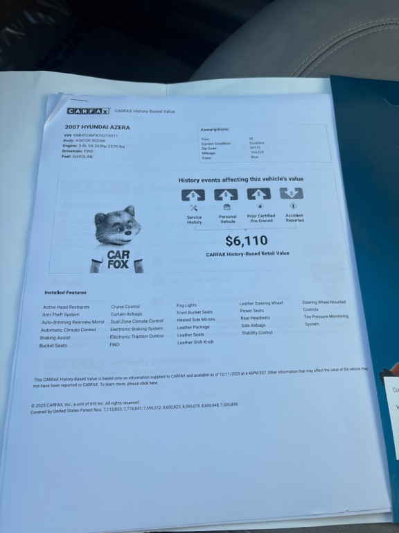 2007 Hyundai Azera Image 18