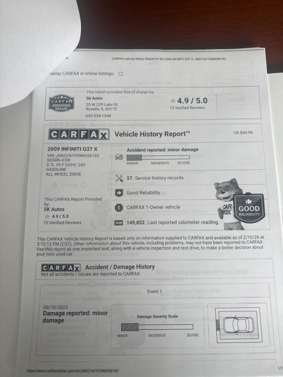 2009 INFINITI G37 Image 24