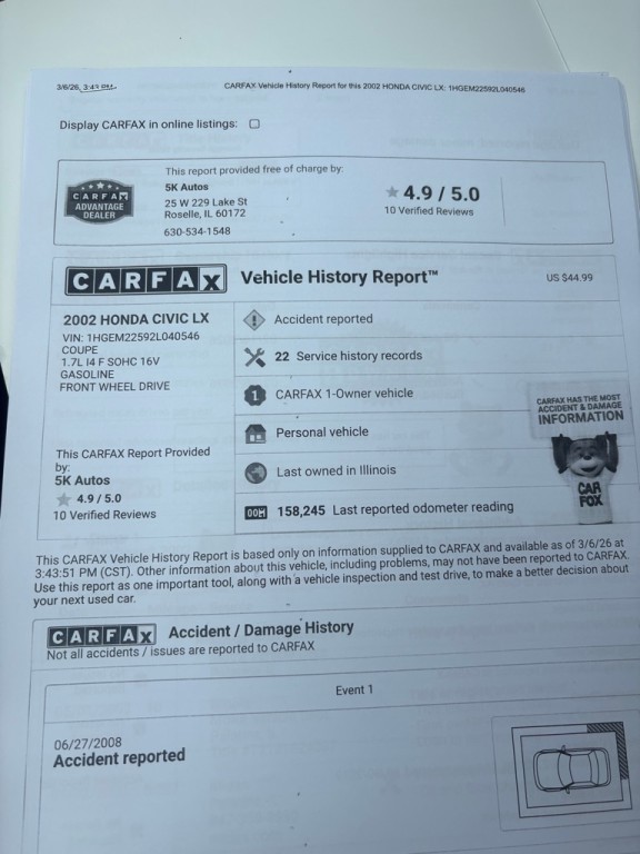 2002 Honda Civic Image 20