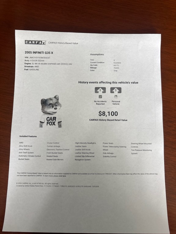 2005 INFINITI G35 Image 26