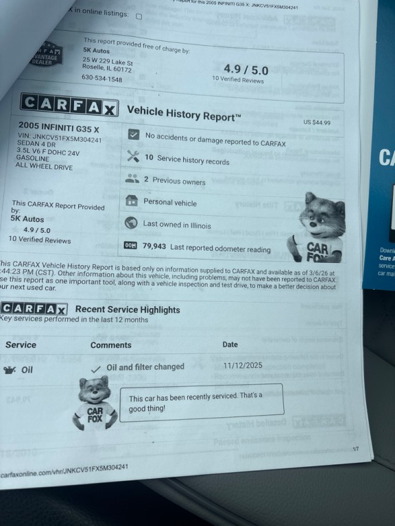 2005 INFINITI G35 Image 27