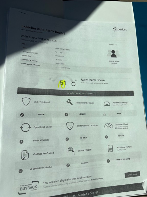 2000 Toyota Avalon Image 24