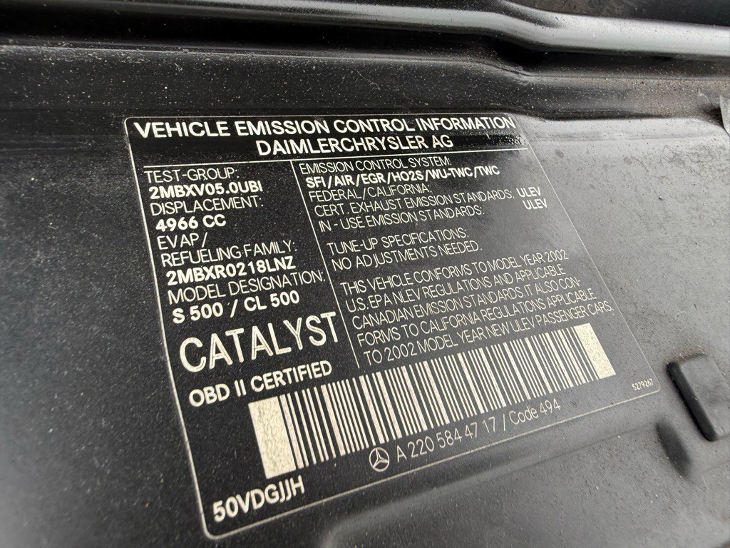 2002 Mercedes-Benz S-Class Image 10