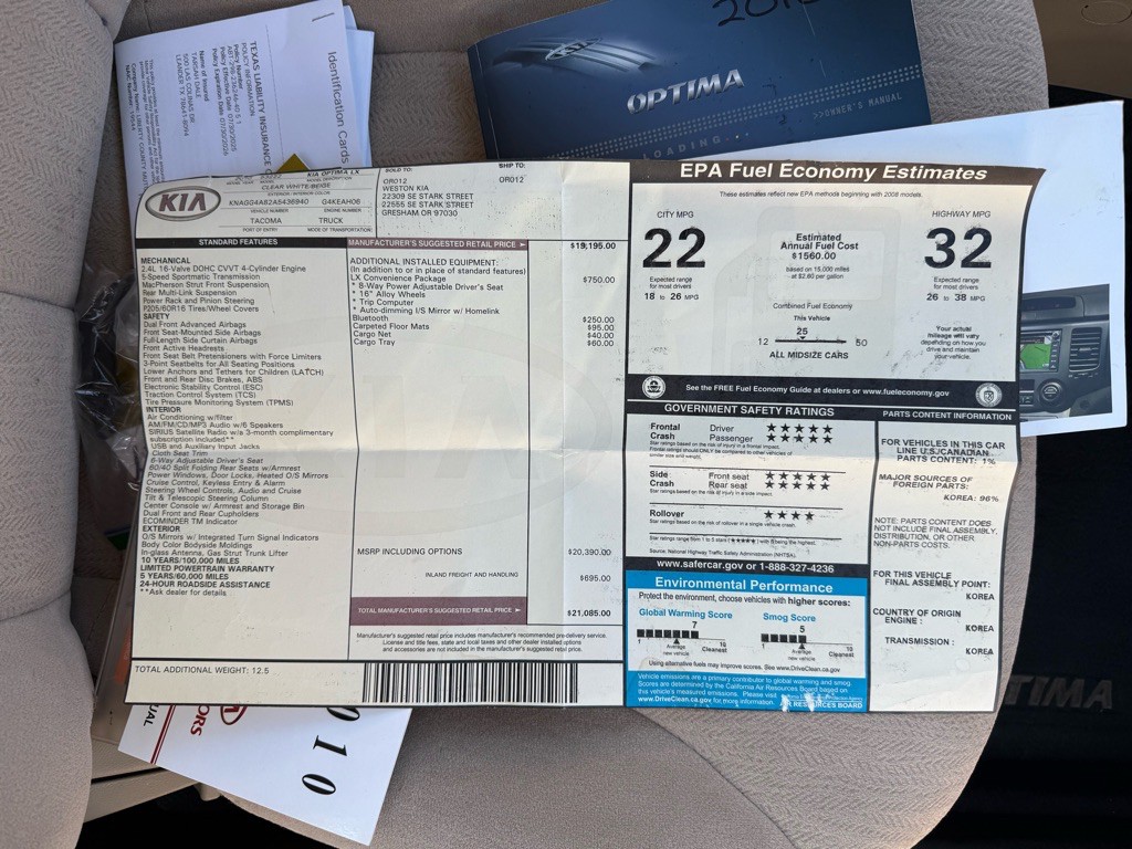 2010 Kia Optima Image 28