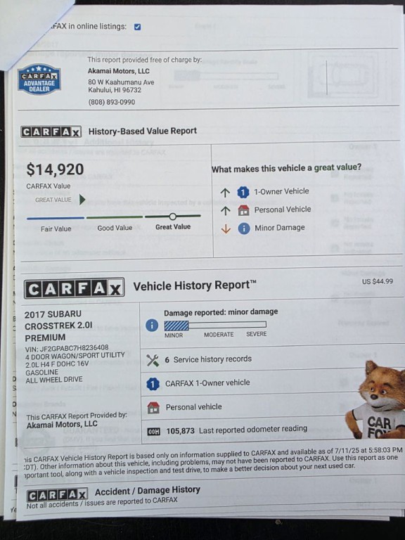 2017 Subaru Crosstrek Image 8