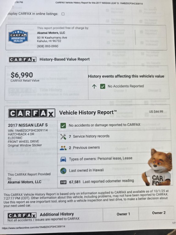2017 Nissan Leaf Image 2