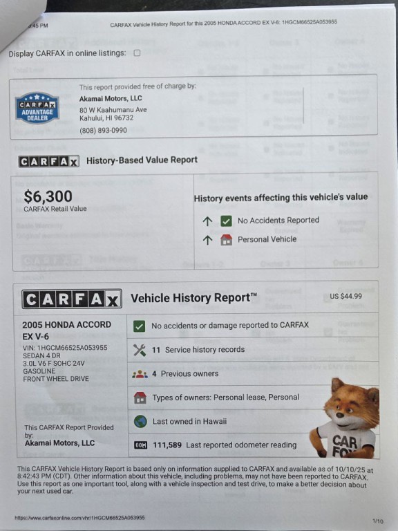 2005 Honda Accord Image 8
