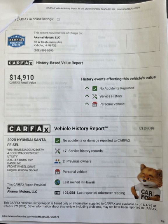 2020 Hyundai Santa Fe Image 8