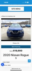 Image for 2020 Nissan Rogue S ID: 4111510