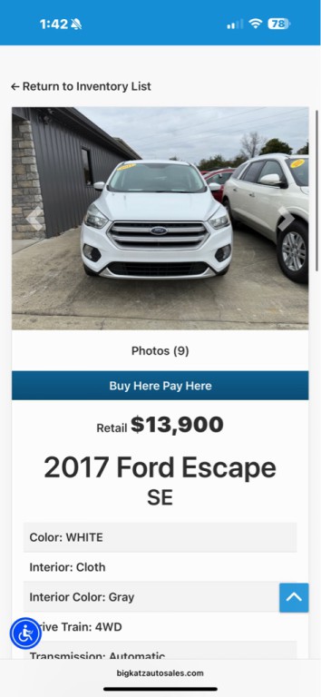 2017 Ford Escape Image 1