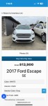 Image for 2017 Ford Escape SE ID: 4410617
