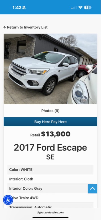 2017 Ford Escape Image 2