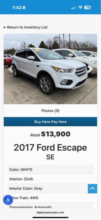 2017 Ford Escape Image 9