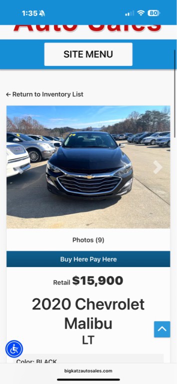 2020 Chevrolet Malibu Image 1