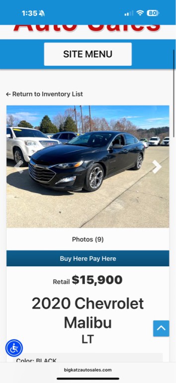 2020 Chevrolet Malibu Image 2