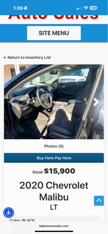 2020 Chevrolet Malibu Image 3