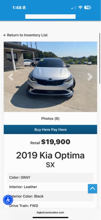 2019 Kia Optima Image 1