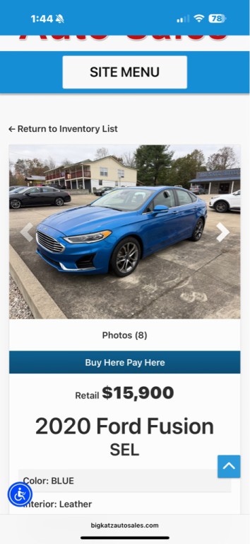 2020 Ford Fusion Image 2