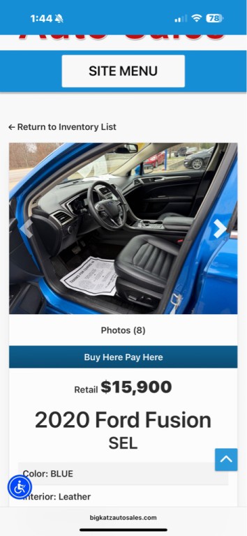 2020 Ford Fusion Image 3