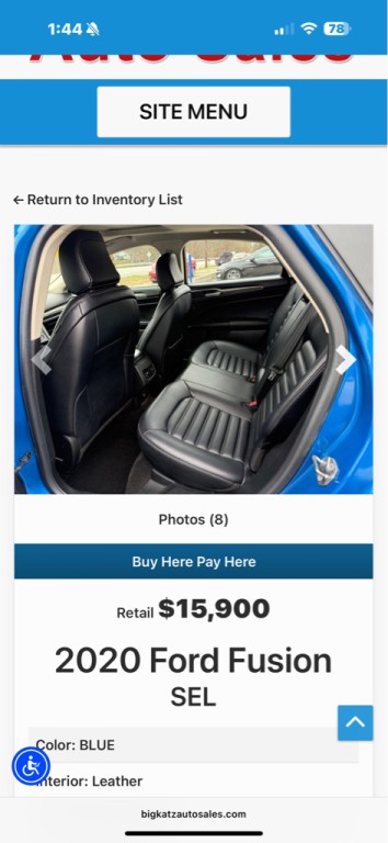 2020 Ford Fusion Image 4